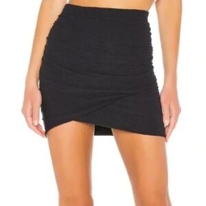 James Perse Black Wrap Style Tube Pull On Cotton Blend Mini Skirt Size 2/Medium